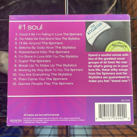#1 Soul The Spinners & The Stylistics Live Performances CD - Picture 2 of 5